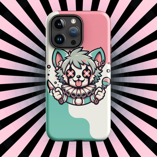 Creepy Cute Weirdcore Psycho Hyena Clown Clowncore Grunge Pastel Goth Tough Case for iPhone® Glossy or Matte