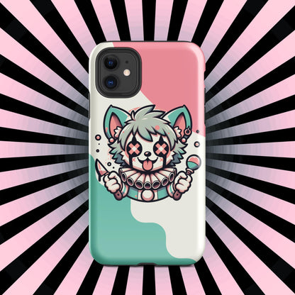 Creepy Cute Weirdcore Psycho Hyena Clown Clowncore Grunge Pastel Goth Tough Case for iPhone® Glossy or Matte