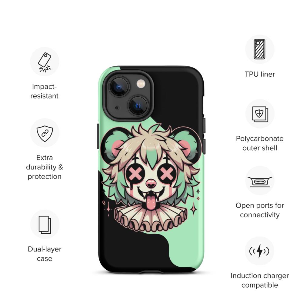 Cute Weirdcore Gore Hyena Clown Clowncore Grunge Pastel Goth Tough Case for iPhone® Glossy or Matte