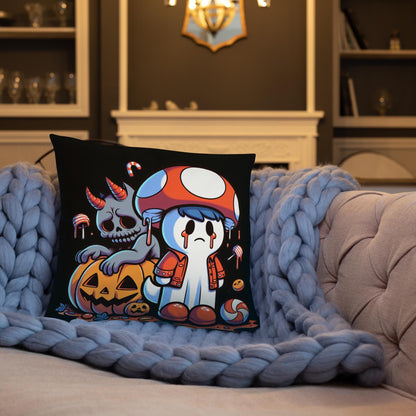 Two Sided Sad Ghosts Throw Pillow Grunge Goth Room Decor Ghosts Decorative Pillow
