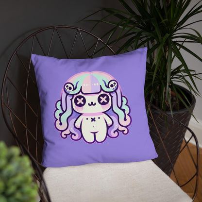 Creepy Cute Medusa Throw Pillow Pastel Goth Weirdcore Gorgon Decorative Pillow Grunge Decor