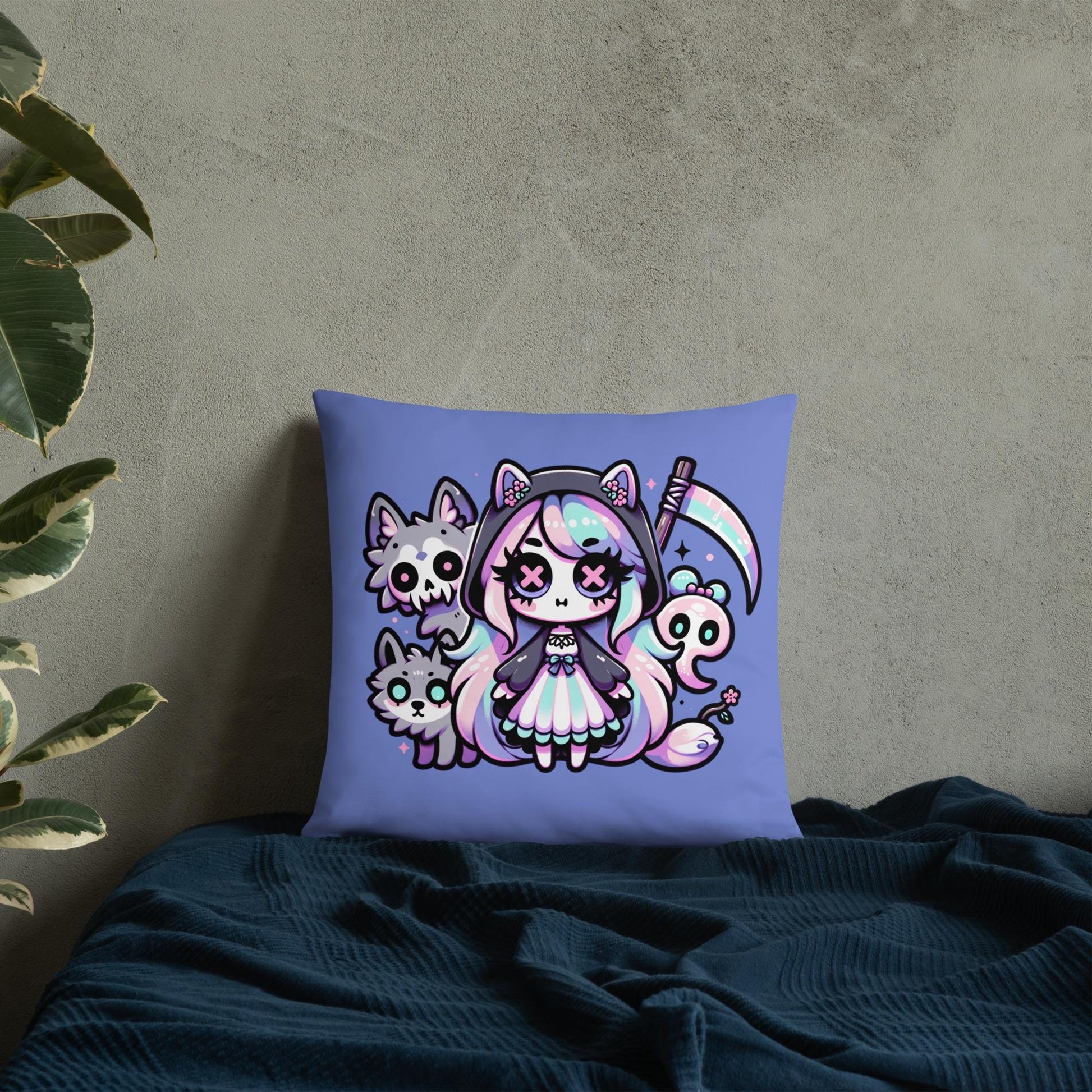 Loki&#39;s Daughter Hel Throw Pillow Asgard Pastel Goth  Grunge Room Decor Decorative Pillow