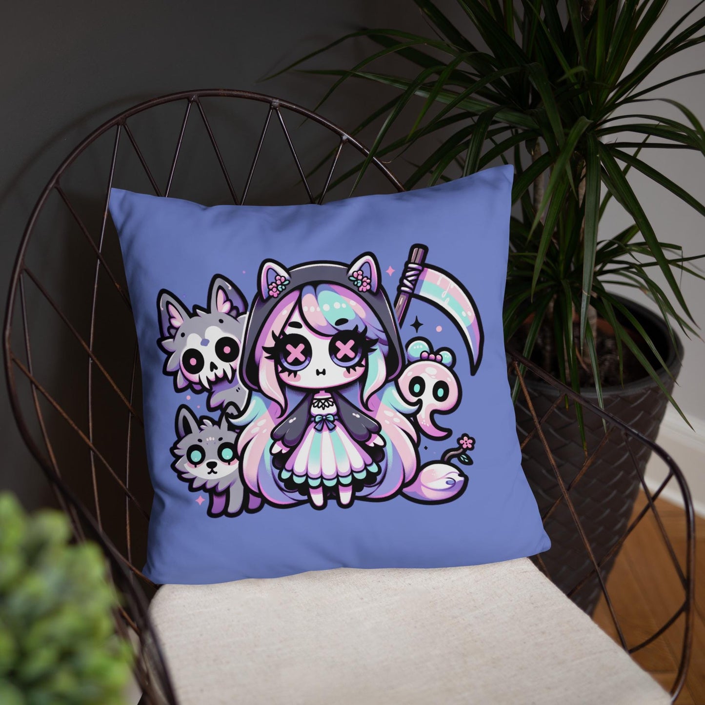 Loki&#39;s Daughter Hel Throw Pillow Asgard Pastel Goth  Grunge Room Decor Decorative Pillow