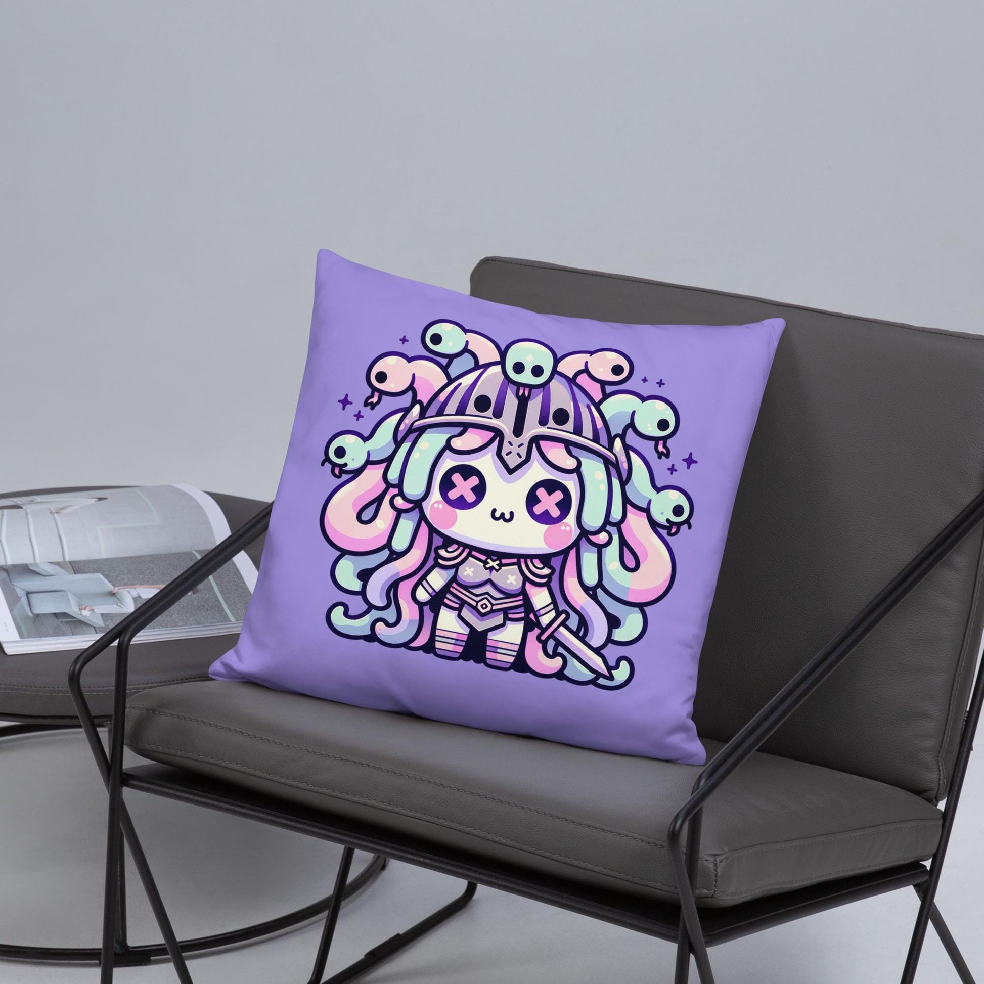 Warrior Medusa Throw Pillow Pastel Goth Grunge Gorgon Home Decor Decorative Pillow