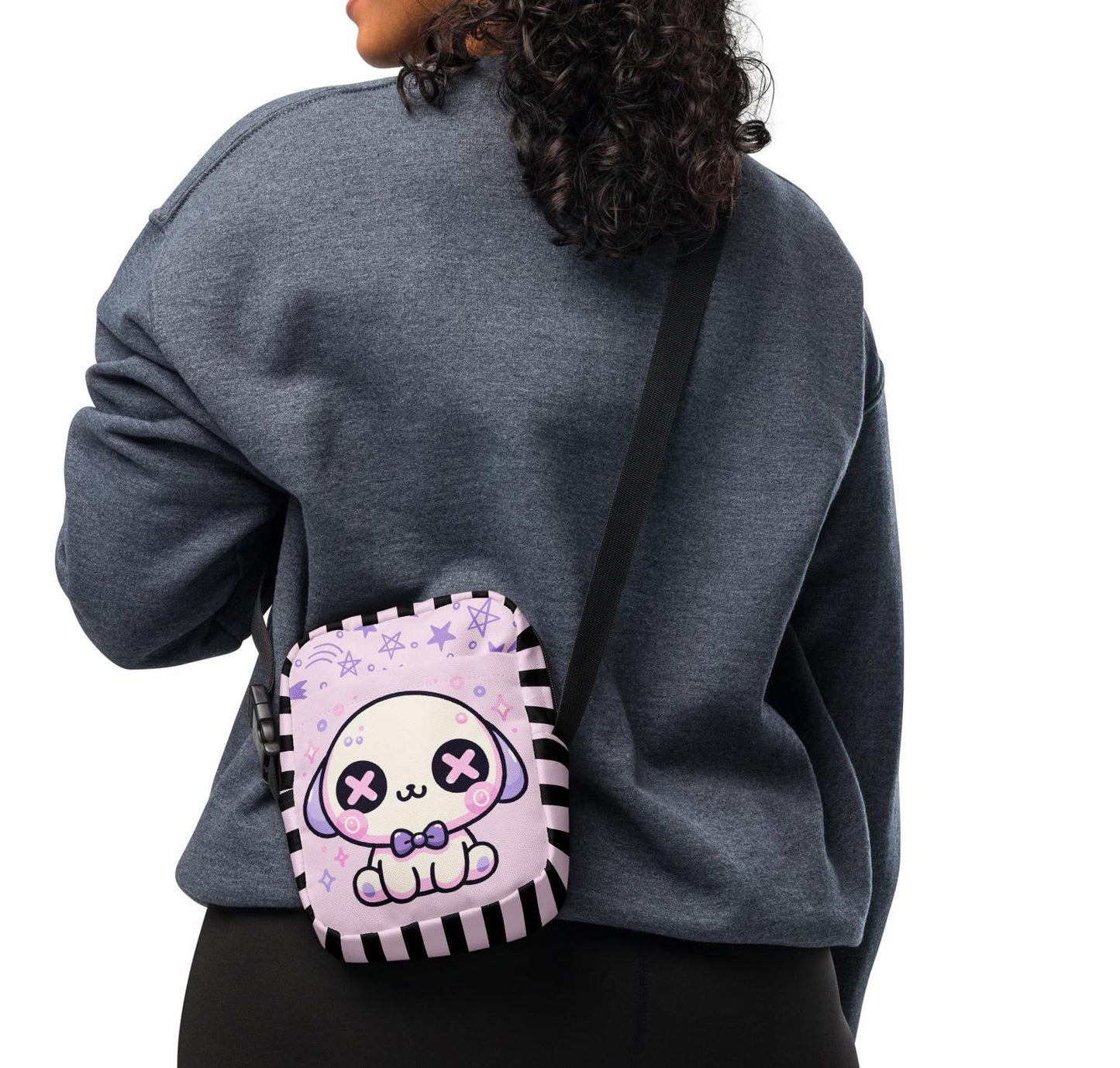 Creepy Cute Pastel Goth Puppy Dog Crossbody Bag Weirdcore Grunge Kawaii Purse Shoulder Bag