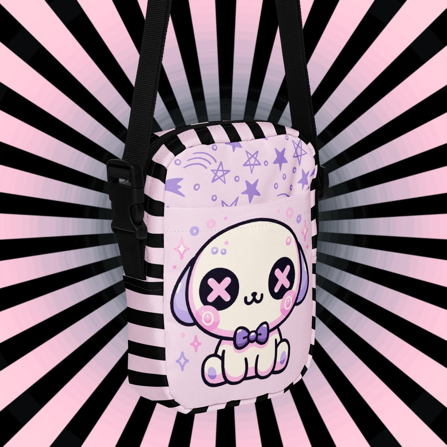 Creepy Cute Pastel Goth Puppy Dog Crossbody Bag Weirdcore Grunge Kawaii Purse Shoulder Bag