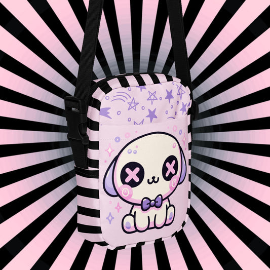 Creepy Cute Pastel Goth Puppy Dog Crossbody Bag Weirdcore Grunge Kawaii Purse Shoulder Bag