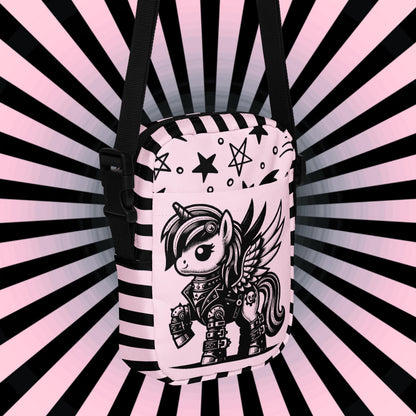 Cute Cyberpunk Unicorn Pegasus Crossbody Bag Weirdcore Pastel Goth Grunge Sling Bag Purse