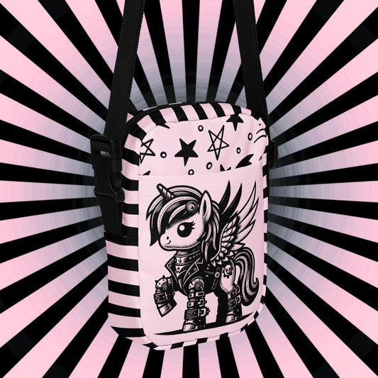 Cute Cyberpunk Unicorn Pegasus Crossbody Bag Weirdcore Pastel Goth Grunge Sling Bag Purse