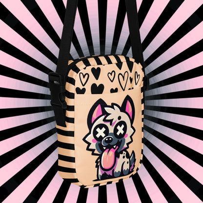 Cute Kawaii Hyena Crossbody Bag Weirdcore Goth Grunge Messenger Bag