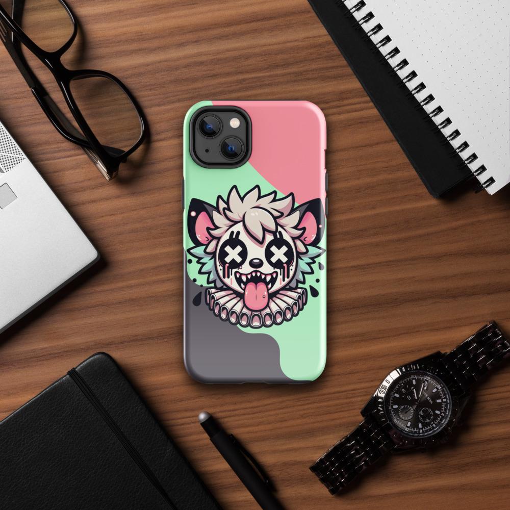 Creepy Cute Weirdcore Gore Hyena Clown Clowncore Grunge Pastel Goth Tough Case for iPhone® Glossy or Matte