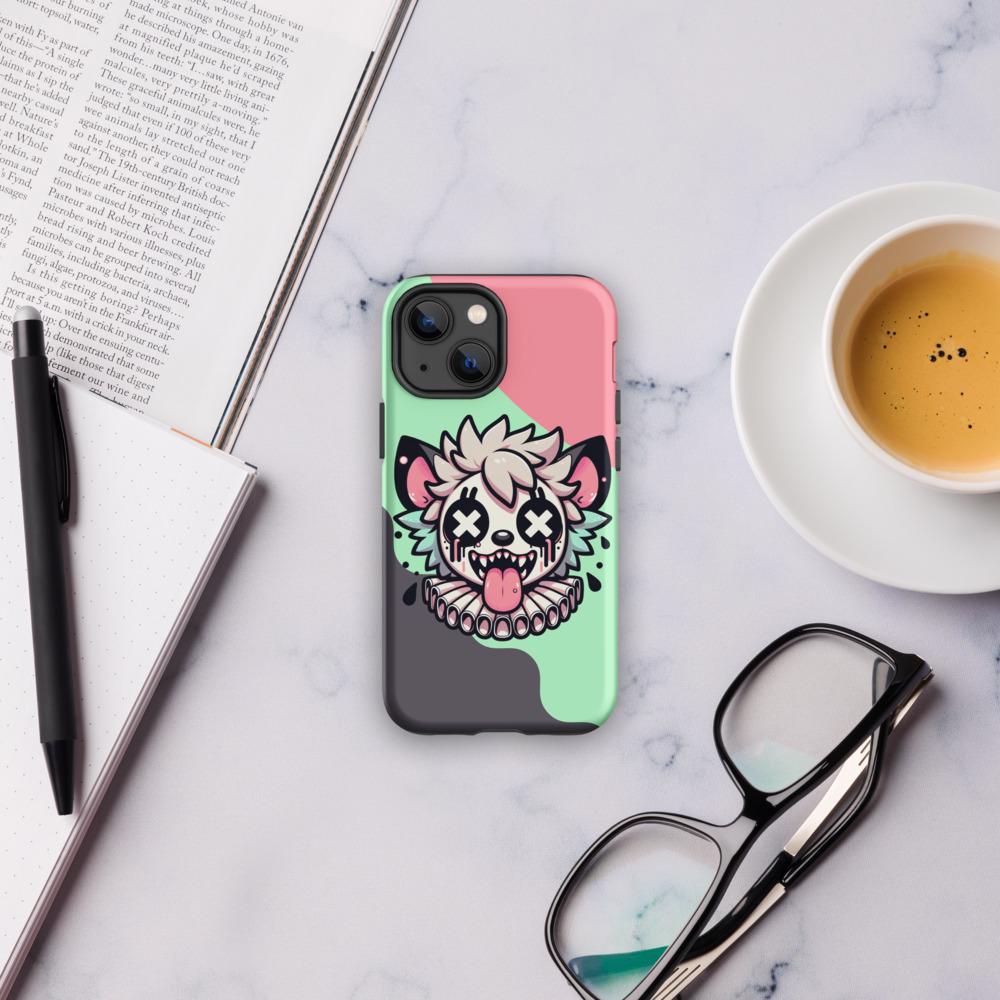 Creepy Cute Weirdcore Gore Hyena Clown Clowncore Grunge Pastel Goth Tough Case for iPhone® Glossy or Matte