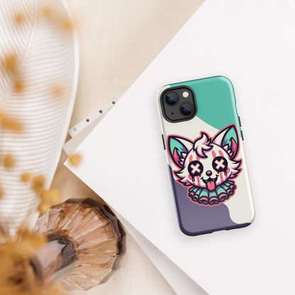Creepy Cute Weirdcore Desert Fox Clown Clowncore Grunge Pastel Goth Tough Case for iPhone®