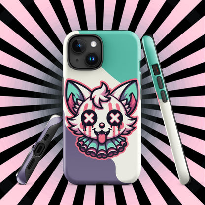 Creepy Cute Weirdcore Desert Fox Clown Clowncore Grunge Pastel Goth Tough Case for iPhone®