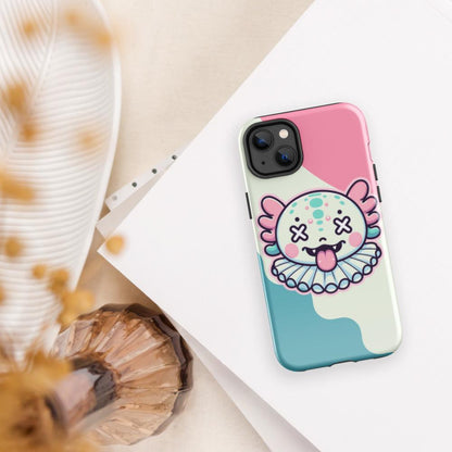 Weirdcore Creepy Cute Grunge Axolotl Clown Clowncore Tough Case for 11-15 iPhone®