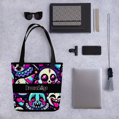 TOTE BAG Gothic Grunge Neon Goth Darkcore Weirdcore Ghost Gore Stuff Dark Aesthetic Halloween Tote Bag