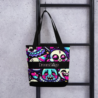 TOTE BAG Gothic Grunge Neon Goth Darkcore Weirdcore Ghost Gore Stuff Dark Aesthetic Halloween Tote Bag