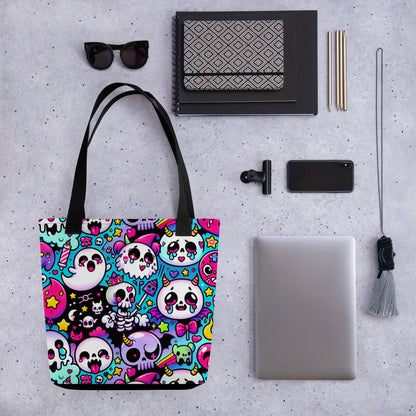 TOTE BAG Gothic Grunge Neon Goth Darkcore Weirdcore Bubble Ghost Gore Stuff Dark Aesthetic Halloween Tote Bag
