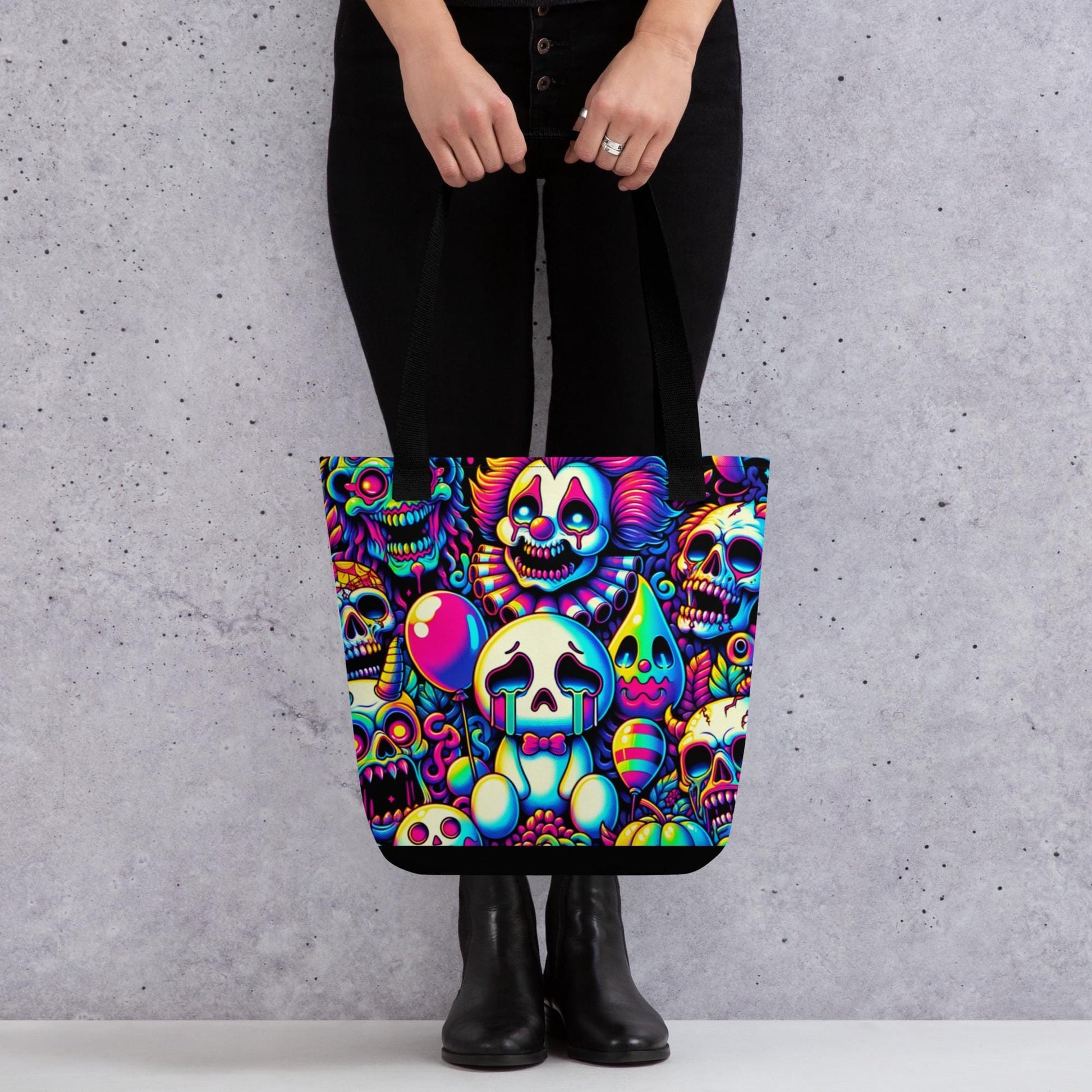 TOTE BAG Gothic Grunge Neon Goth Darkcore Weirdcore Crying Ghost Gore Nightmare Dark Aesthetic Halloween Tote Bag