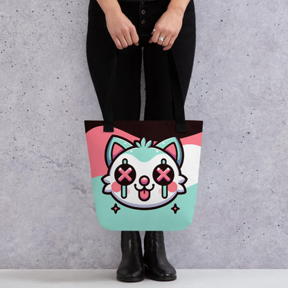 TOTE BAG Gothic Grunge Pastel Goth Weirdcore Clown Kitty Cat Creepy Cute Tote Bag