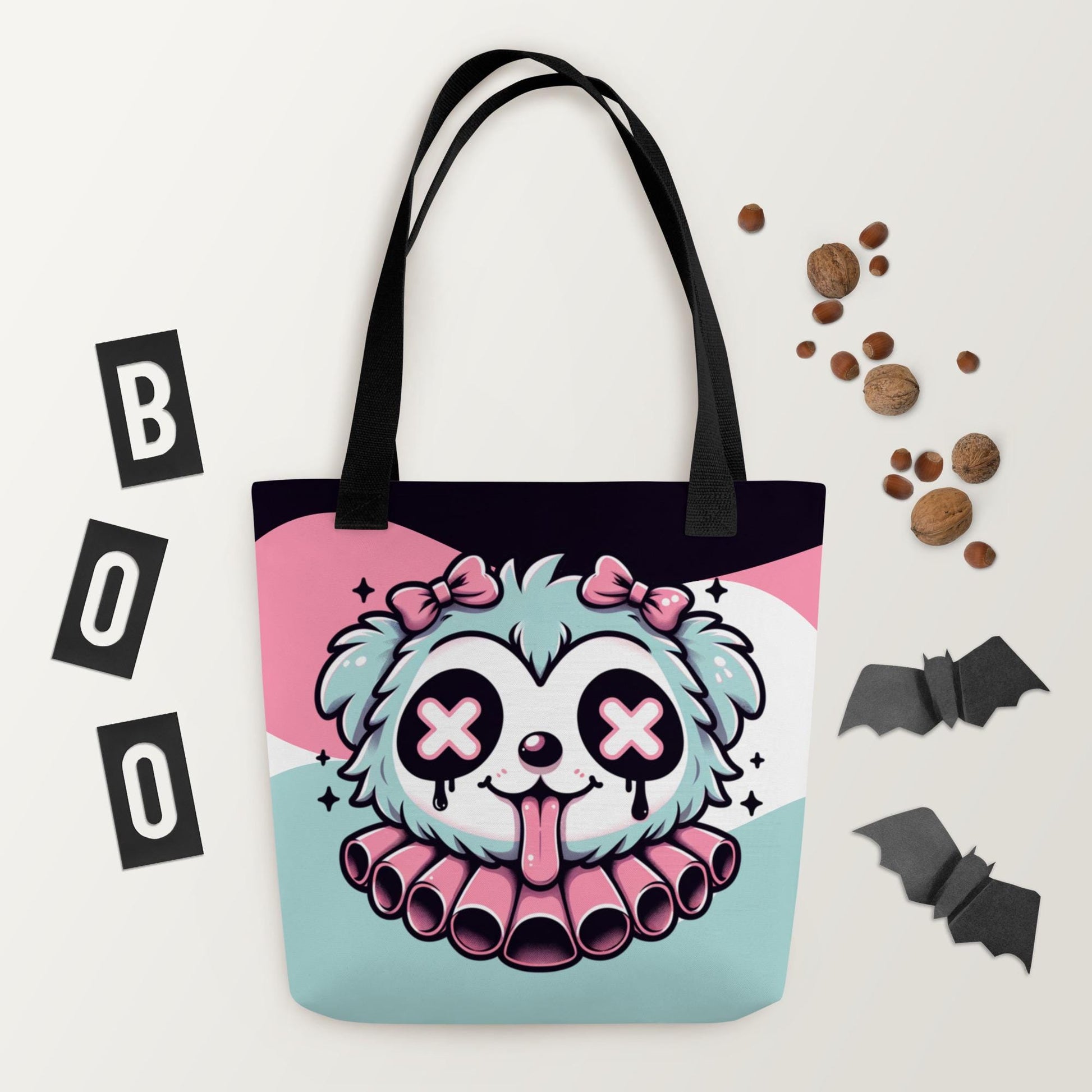 TOTE BAG Gothic Grunge Pastel Goth Weirdcore Clown Puppy Dog Clown Creepy Cute Tote Bag