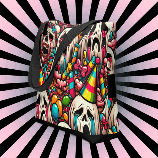 TOTE BAG Gothic Grunge Darkcore Weirdcore Ghost Gore Creepy Stuff Dark Aesthetic Halloween Tote Bag