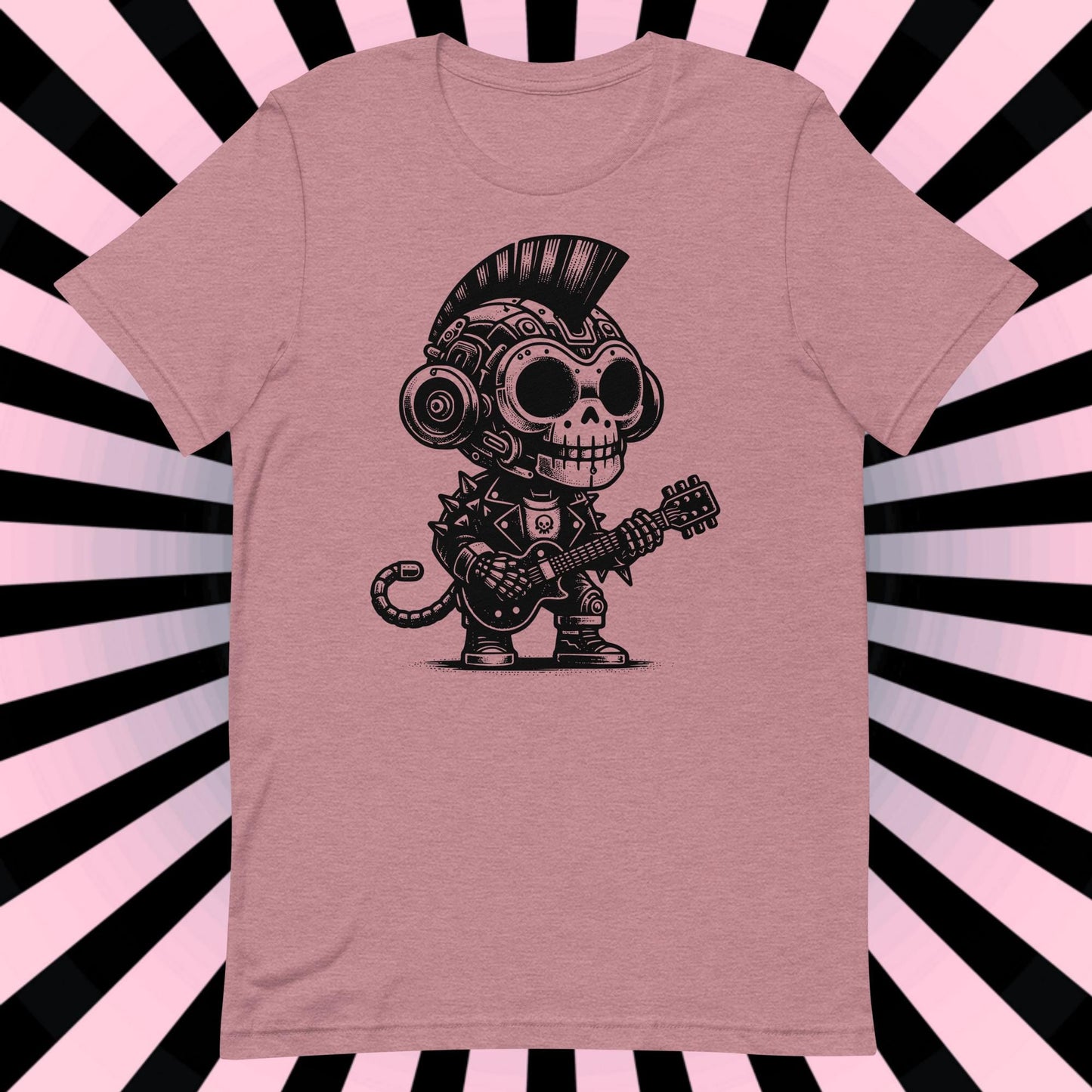 Cyborg Monkey Tee Kawaii Design Cyberpunk Monkey Shirt Y2K Pastel Goth Ethical Techwear in Whimsigoth Warcore Style