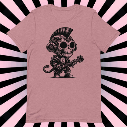 Cyborg Monkey Tee Kawaii Design Cyberpunk Monkey Shirt Y2K Pastel Goth Ethical Techwear in Whimsigoth Warcore Style
