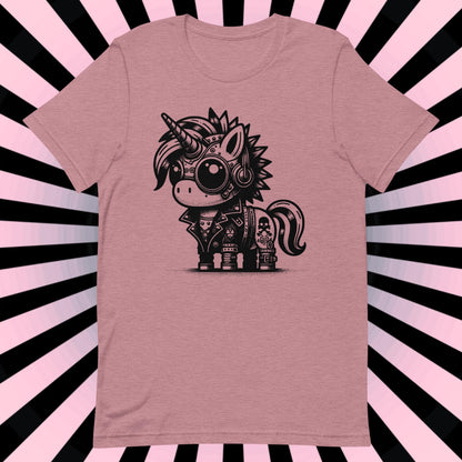 Cyborg Unicorn Tee Kawaii Design Cyberpunk Unicorn Shirt Y2K Pastel Goth Ethical Techwear in Whimsigoth Warcore Style