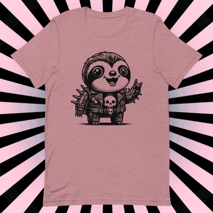 Cyborg Sloth Tee Kawaii Design Cyberpunk Sloth Shirt Y2K Pastel Goth Ethical Techwear in Whimsigoth Warcore Style