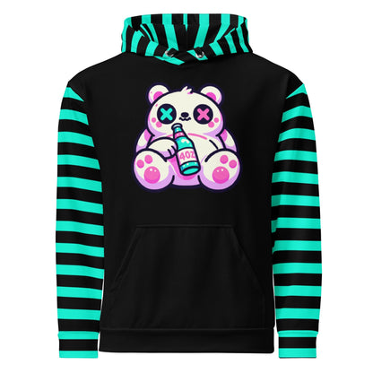 Drunk Weirdcore Bear Graphic Y2K Grunge Unisex Hoodie