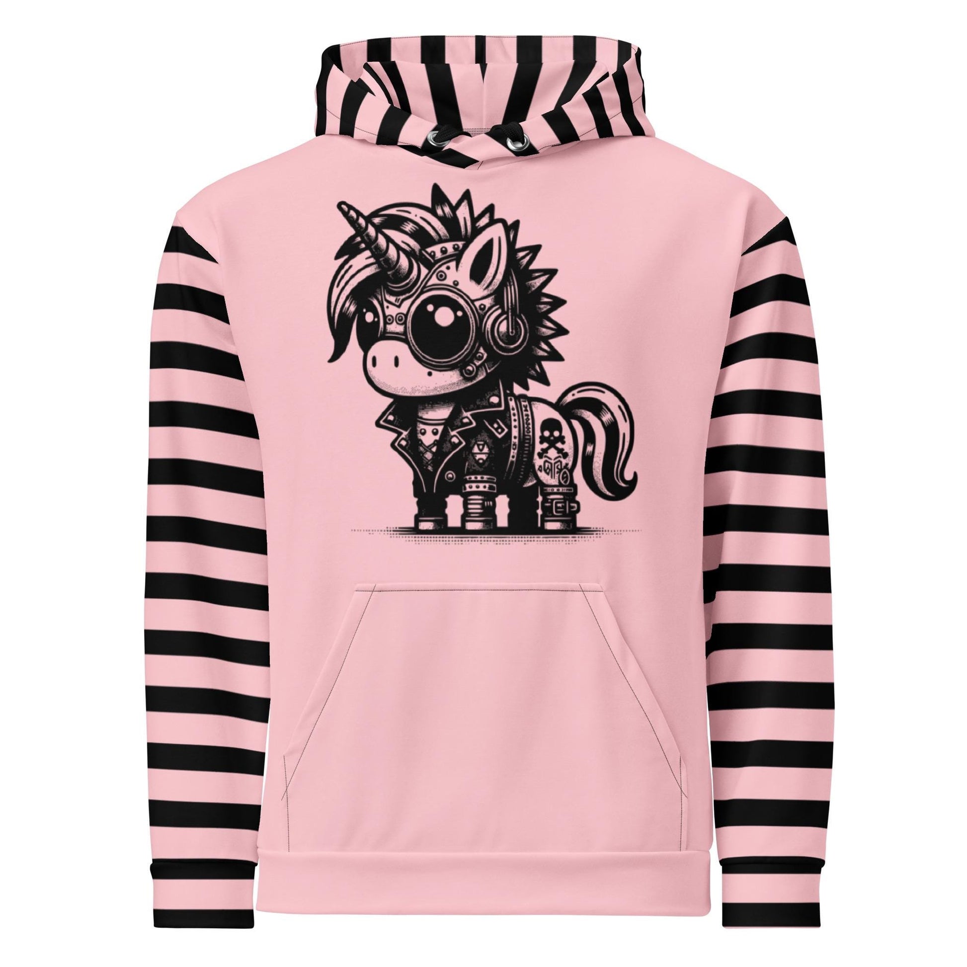 Punkrock Gothic Unicorn Etch Graphic Unisex Hoodie Y2K Grunge Long Sleeve Pastel Goth Hoodie