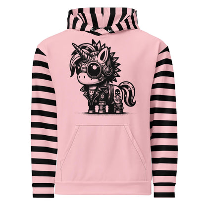 Punkrock Gothic Unicorn Etch Graphic Unisex Hoodie Y2K Grunge Long Sleeve Pastel Goth Hoodie
