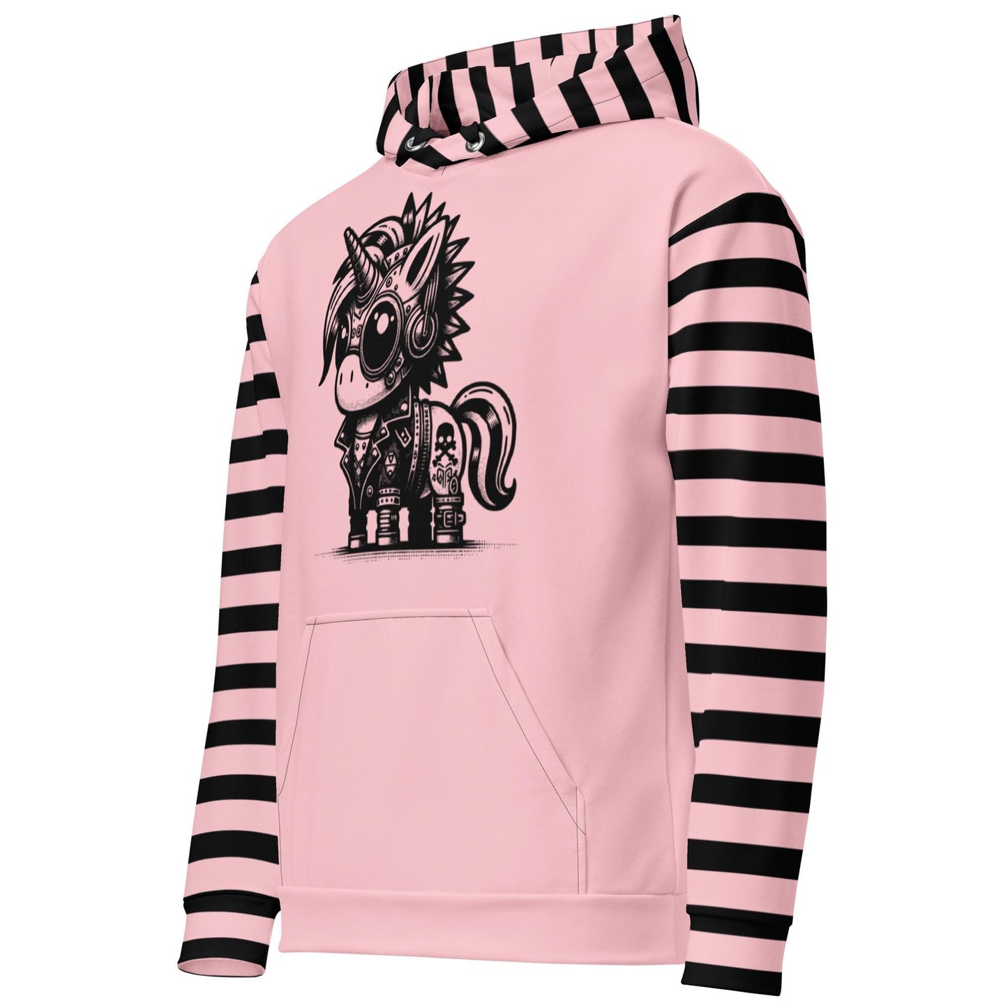 Punkrock Gothic Unicorn Etch Graphic Unisex Hoodie Y2K Grunge Long Sleeve Pastel Goth Hoodie