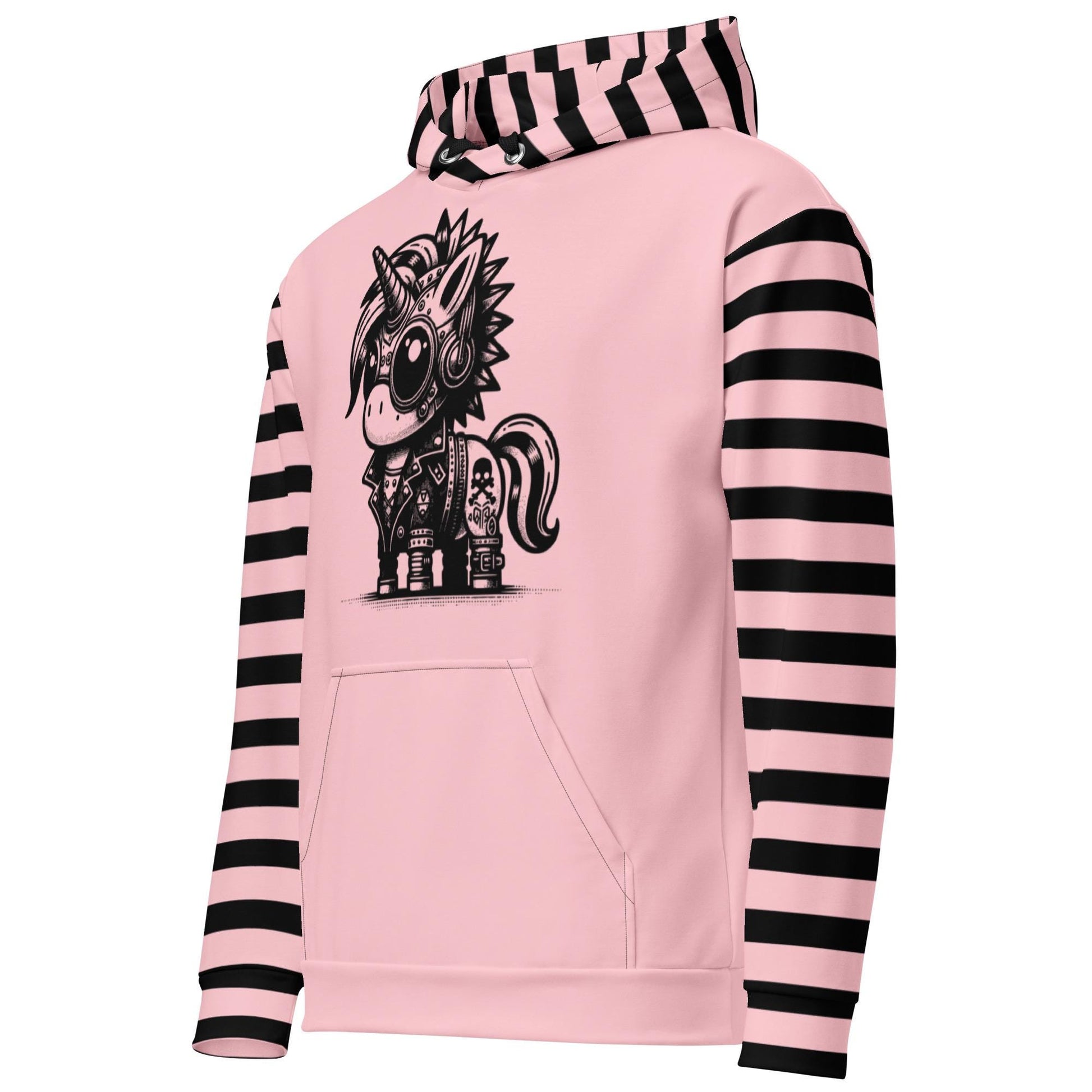 Punkrock Gothic Unicorn Etch Graphic Unisex Hoodie Y2K Grunge Long Sleeve Pastel Goth Hoodie