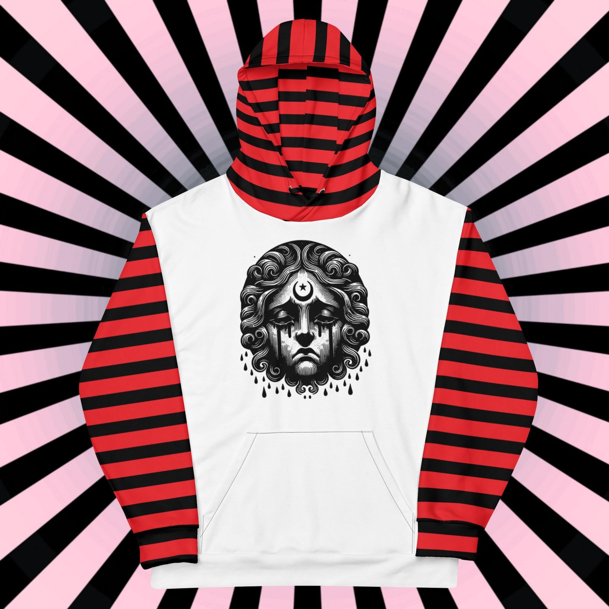Gothic Cherub Graphic Grunge Y2K Long Sleeve Punkrock Unisex Hoodie