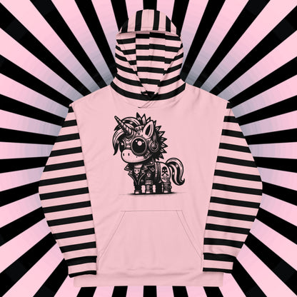 Punkrock Gothic Unicorn Etch Graphic Unisex Hoodie Y2K Grunge Long Sleeve Pastel Goth Hoodie