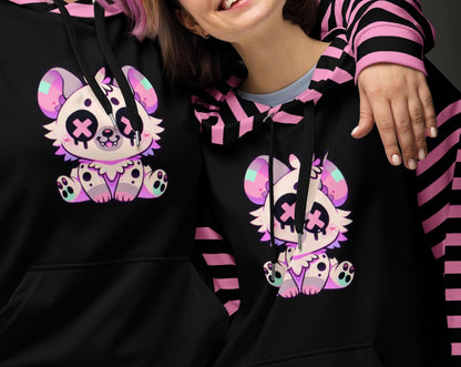 Pastel Goth Grunge Y2K Hyena Unisex Hoodie Weirdcore Gothic Kidcore Hyena Graphic Long Sleeve Hoodie