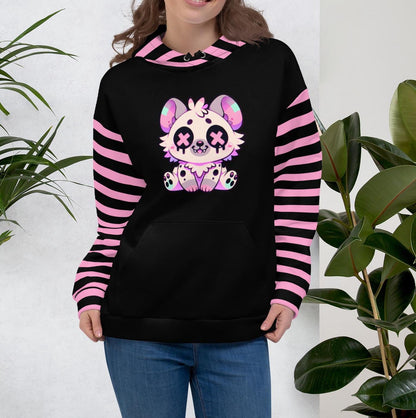 Pastel Goth Grunge Y2K Hyena Unisex Hoodie Weirdcore Gothic Kidcore Hyena Graphic Long Sleeve Hoodie