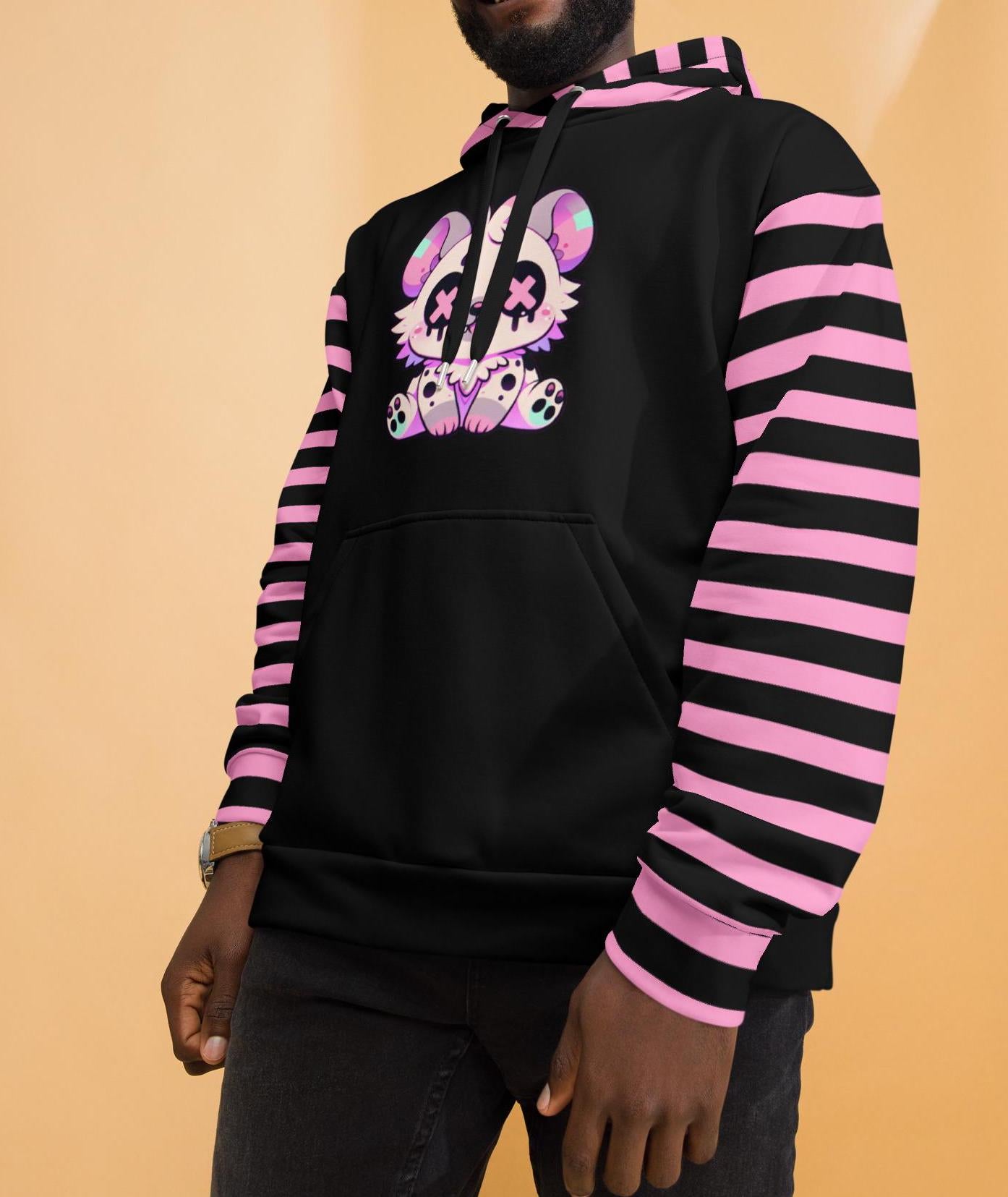 Pastel Goth Grunge Y2K Hyena Unisex Hoodie Weirdcore Gothic Kidcore Hyena Graphic Long Sleeve Hoodie