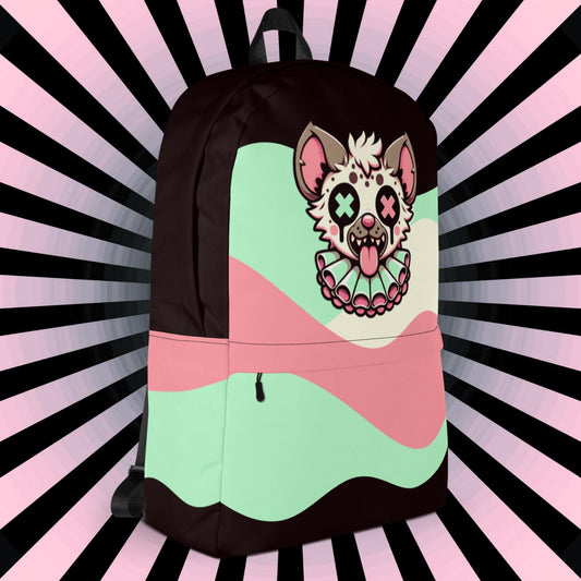 Grunge Weirdcore Hyena Clown Bookbag Pastel Goth Clowncore Gore Knap Sack Book School Bag