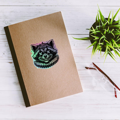 Creepy Clowncore Horror Raccoon Clown Hologram Sticker Weirdcore Clown Trash Panda Grunge Goth Holographic sticker