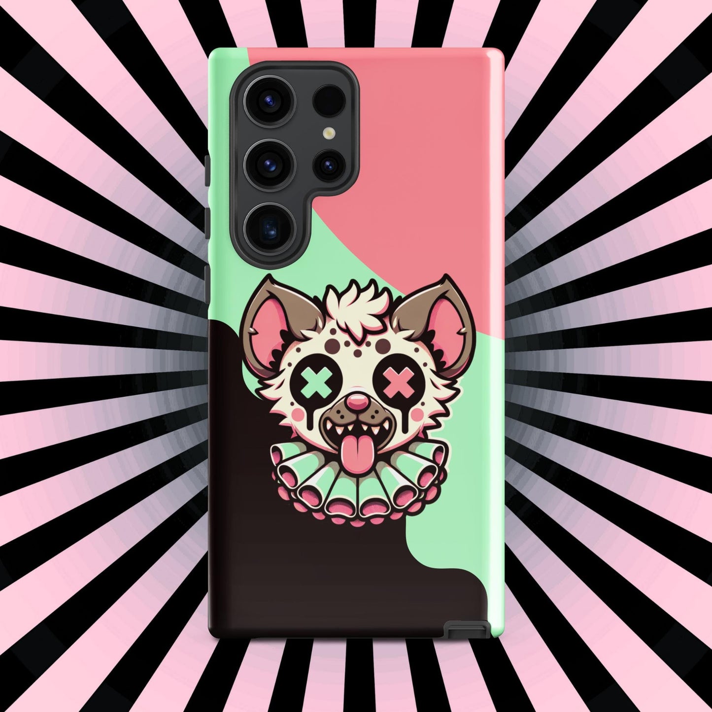 Creepy Cute Weirdcore Gore Hyena Clown Clowncore Grunge Pastel Goth Tough Phone Case Samsung®  Glossy or Matte