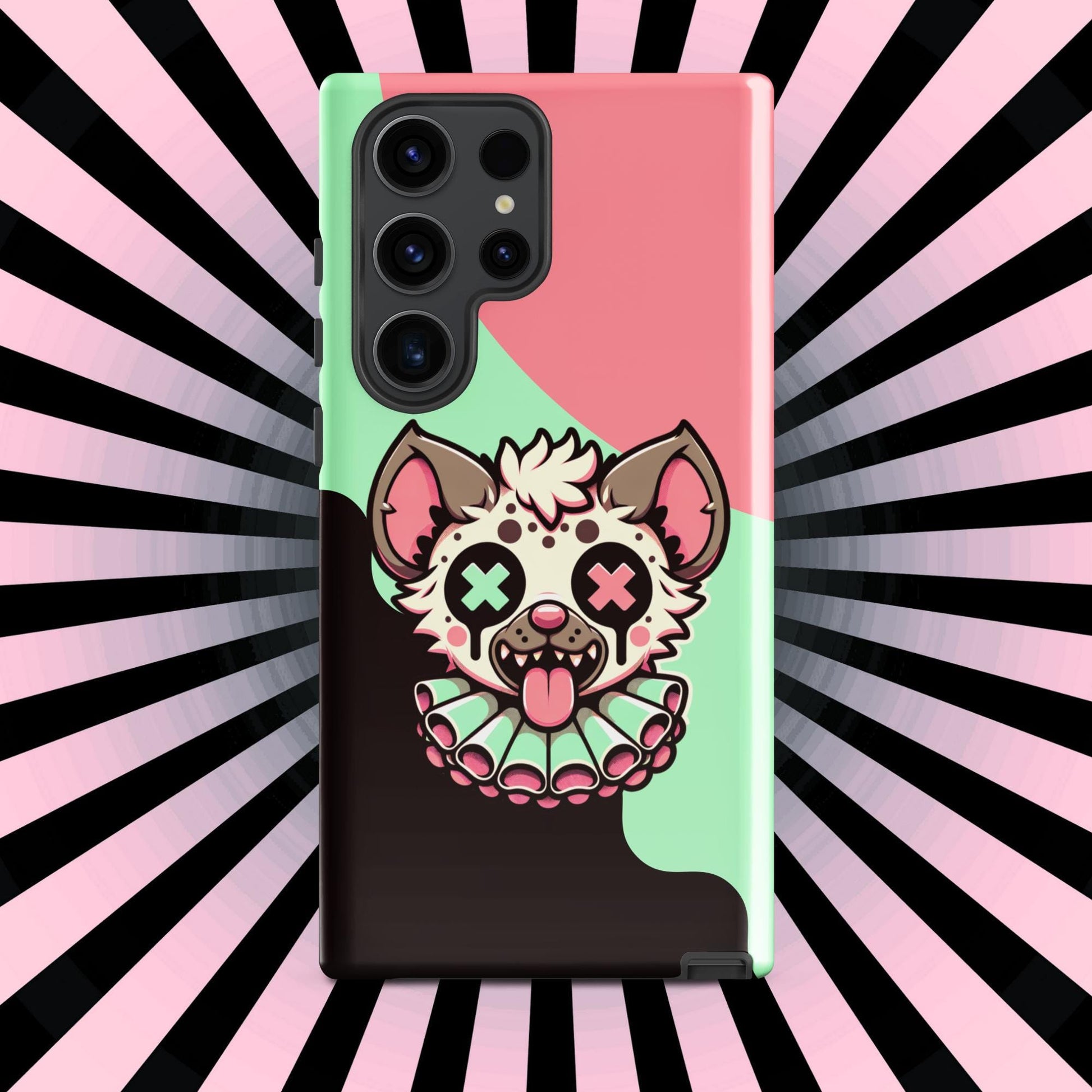 Creepy Cute Weirdcore Gore Hyena Clown Clowncore Grunge Pastel Goth Tough Phone Case Samsung®  Glossy or Matte