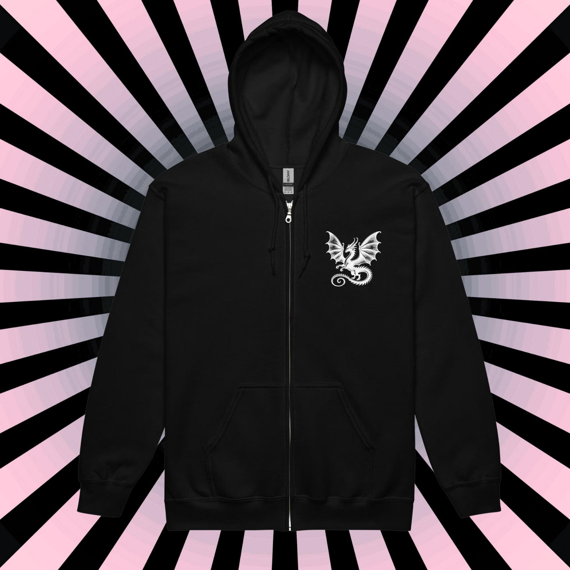Zip Up Hoodie Goth Jacket Whimsigoth Fairy Grunge Y2K Hoodie Full Zip Dreamcore Apparel Whimsigoth Clothing