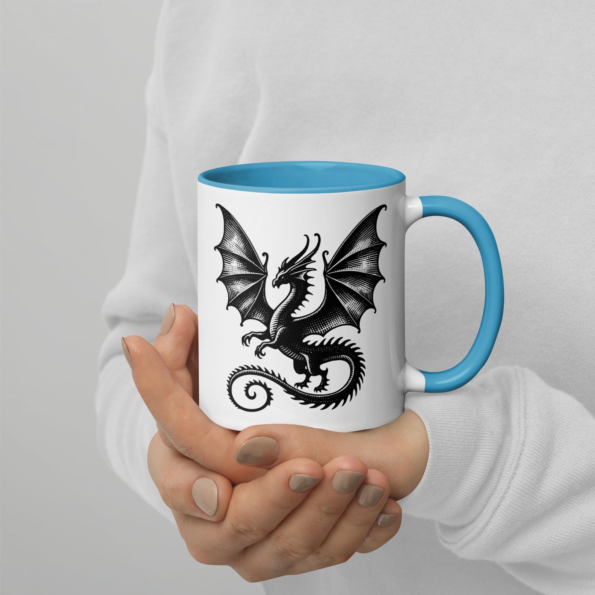 Colorful Mug Gothic Etching Grunge Y2K Goth Dragon Darkcore Microwave and Dishwasher Safe Coffee Tea Mug
