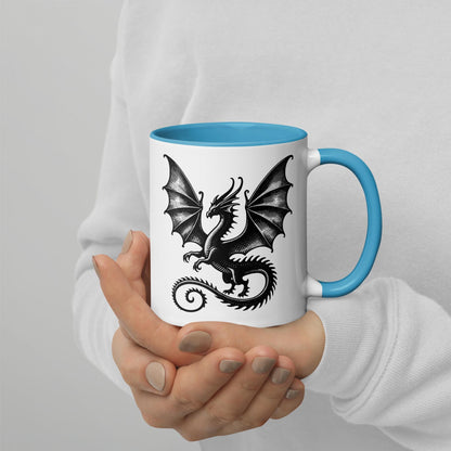 Colorful Mug Gothic Etching Grunge Y2K Goth Dragon Darkcore Microwave and Dishwasher Safe Coffee Tea Mug