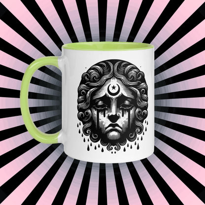 Colorful Mug Gothic Etching Grunge Y2K Goth Crying Cherub Darkcore Microwave and Dishwasher Safe Coffee Tea Mug