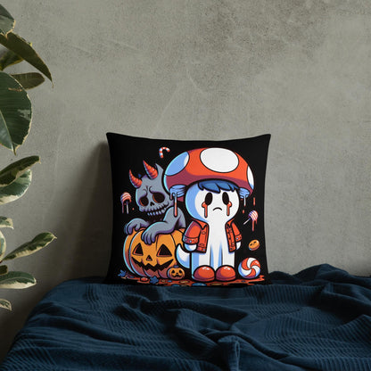 Two Sided Sad Ghosts Throw Pillow Grunge Goth Room Decor Ghosts Decorative Pillow