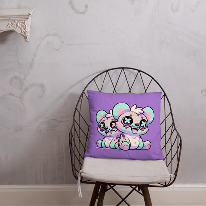 Weirdcore Hyena Twins Pastel Grunge Throw Pillow Kawaii Goth Decorative Pillow Room Decor
